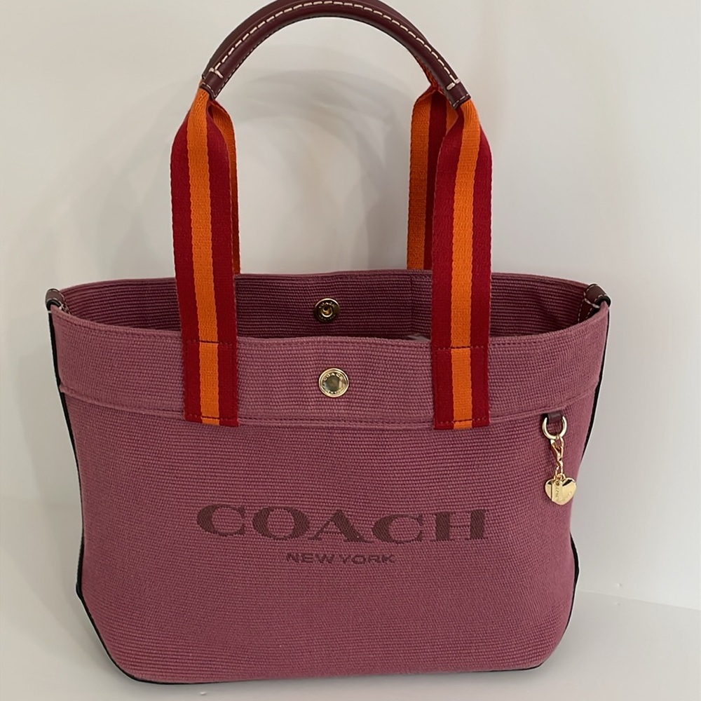 Coach Small Canvas Tote Light Raspberry Multi